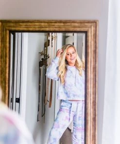 Reflex Blue And Pink Tie Dye Drawstring Jogger Pants Women's Clothing