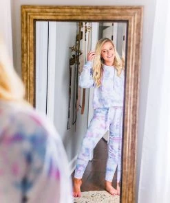 Reflex Blue And Pink Tie Dye Cropped Hoodie