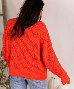 HYFVE Orange Cozy Knit Sweater