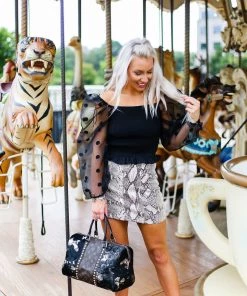 Item Ditto Black Polka Dot Mesh Long Sleeve Top