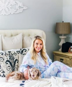 Reflex Blue And Pink Tie Dye Cropped Hoodie