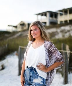 Urbanista Snakeskin Swimsuit Cover-Up With Silver Metallic Women's Clothing