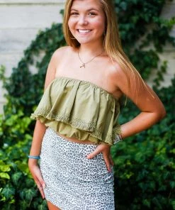 Mustard Seed Denim Leopard Mini Skirt Women's Clothing