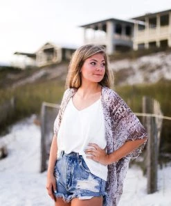 Urbanista Snakeskin Swimsuit Cover-Up With Silver Metallic Women's Clothing