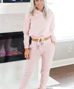 Reflex Women's Clothing Pink Drawstring Jogger Pants