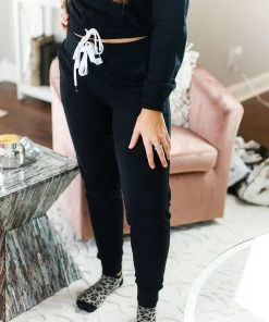 Reflex Black Drawstring Jogger Pants