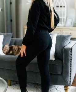 Reflex Black Drawstring Jogger Pants