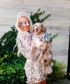 She & Sky Mocha Snake Skin Long Sleeve Romper