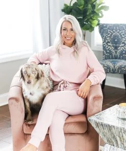 Reflex Women's Clothing Pink Drawstring Jogger Pants