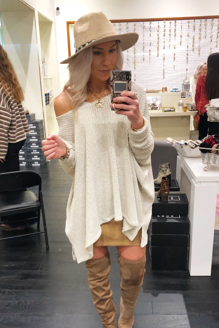 Fantastic Fawn Simply Sweet Oversized Knit Sweater - Oatmeal Women's Clothing 3 Fantastic Fawn Simply Sweet Oversized Knit Sweater - Oatmeal Women's Clothing