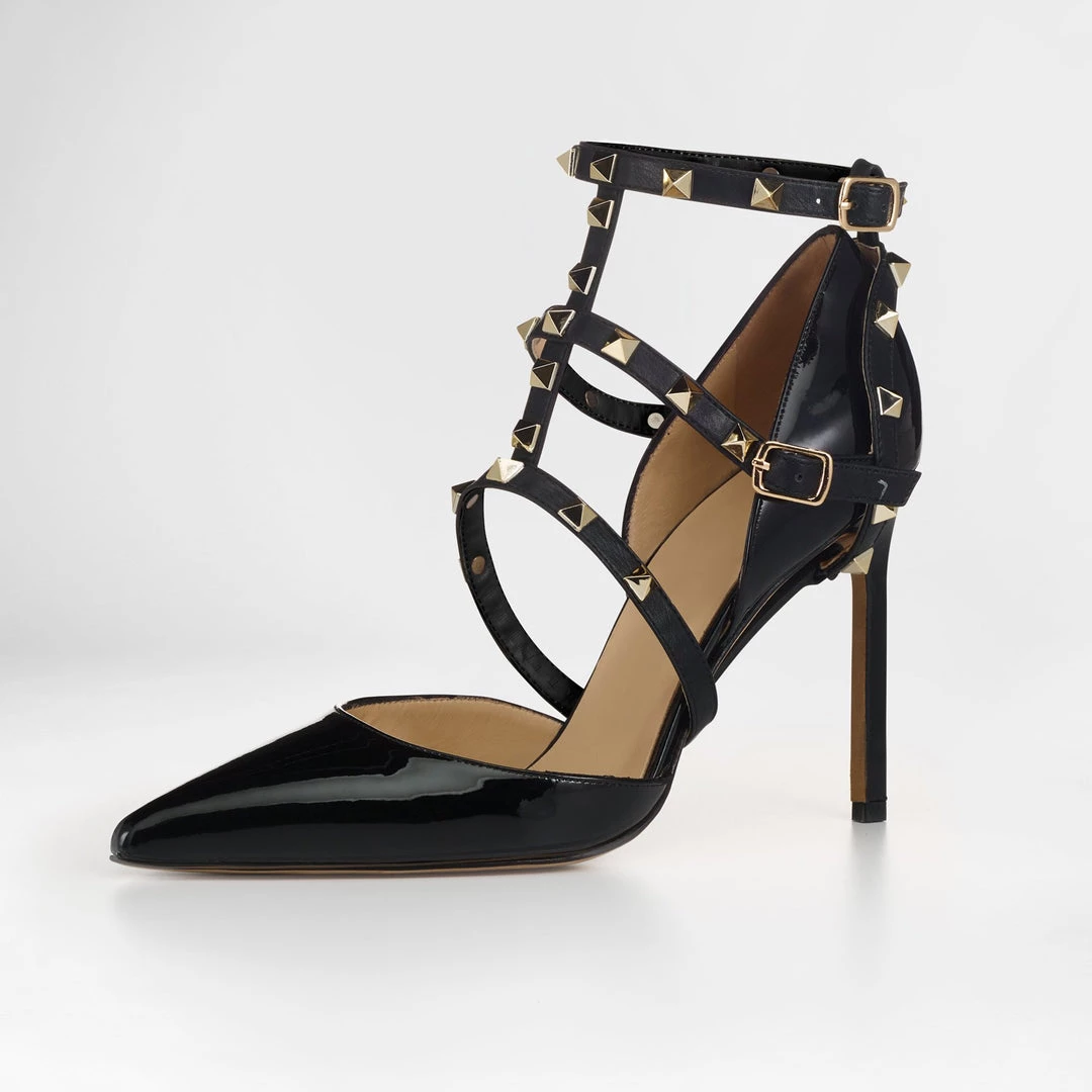 Women's Clothing Gold Studded Shoe Straplets 4 Women's Clothing Gold Studded Shoe Straplets