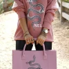 LA Trading Co Women's Clothing Dusty Pink Snake Crewneck